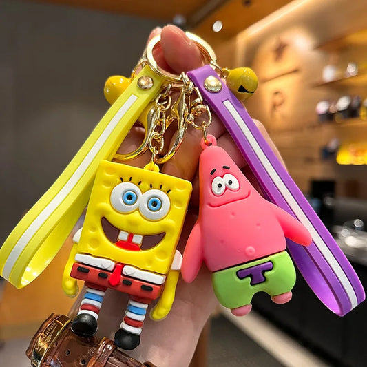 🧽💛 SpongeBob Keychain – Cute & Quirky PVC Fun! 🎉🔑