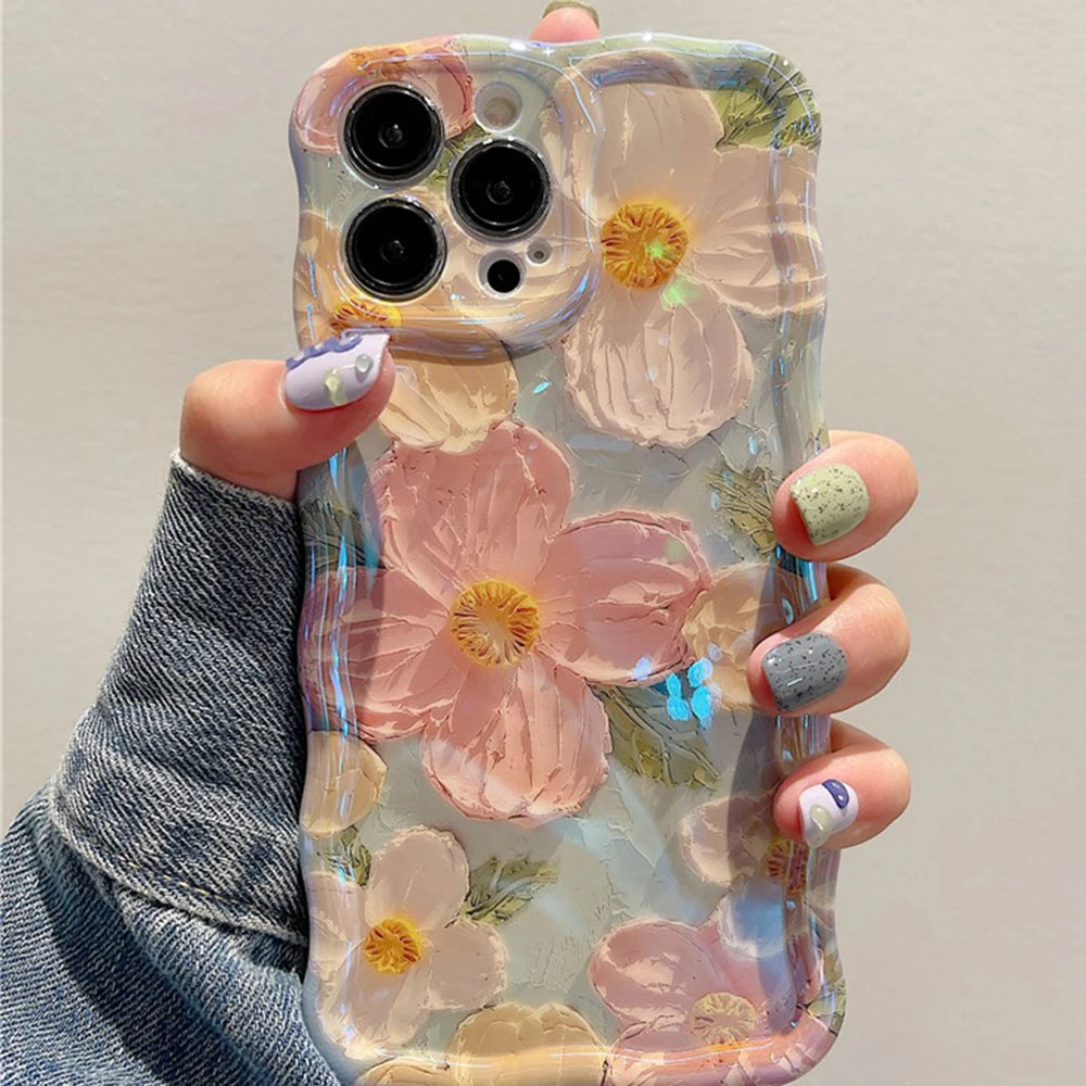 Vintage Oil Painting Phone Case – Elegant Floral Shockproof Cover 🌸📱