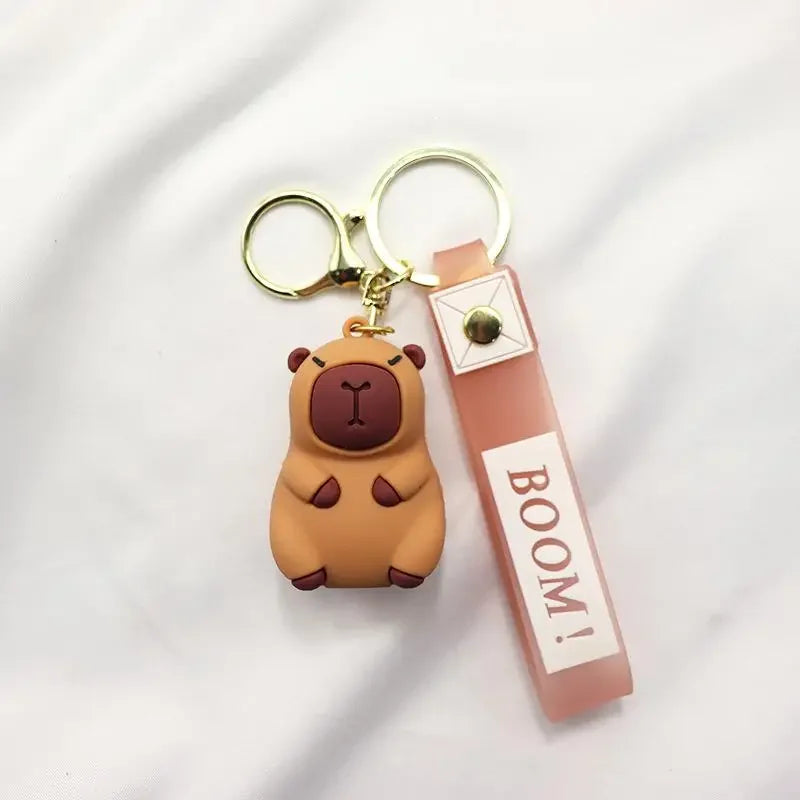 🌟🧸 Cute Capybara Buddy Keychains 🐶🐢🦆🐊
