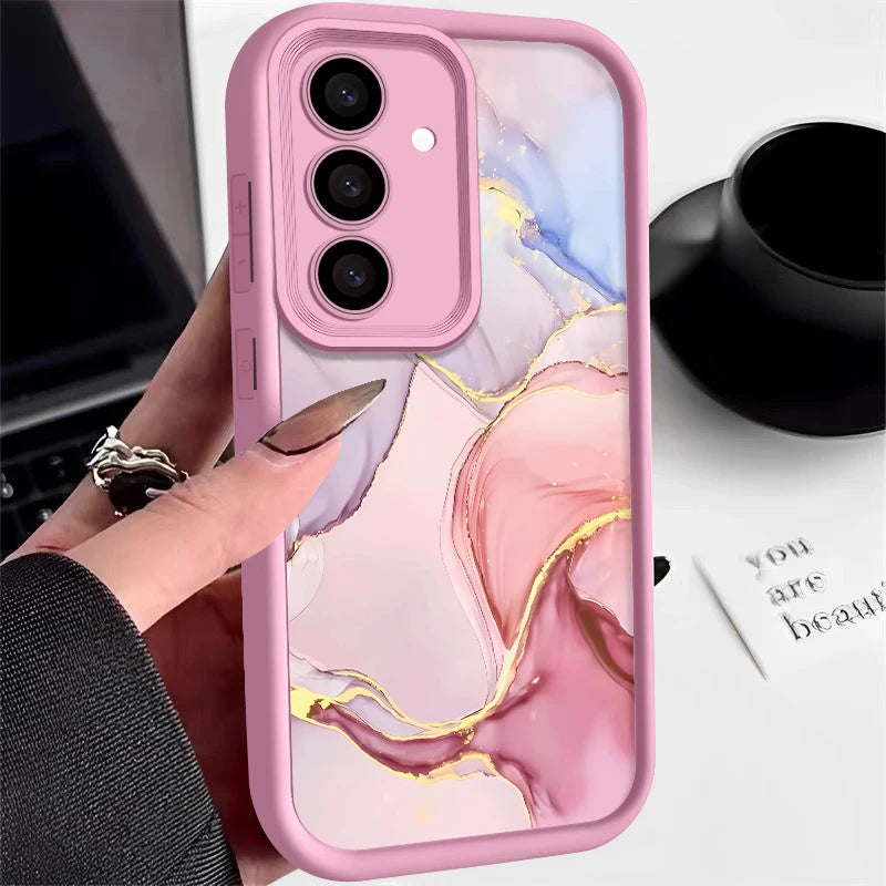 🌀 Marble Pattern Case – Elegant TPU Cover for Samsung Galaxy