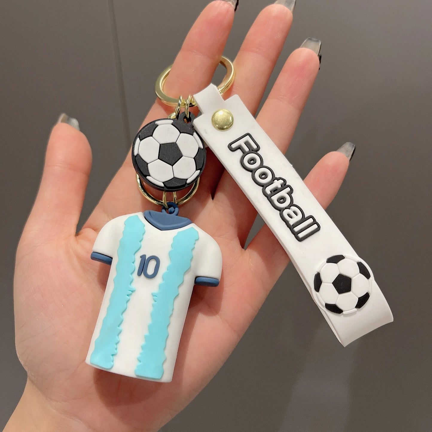 🏆⚽ Football Jersey Keychain – For True Fans Only! 🔑