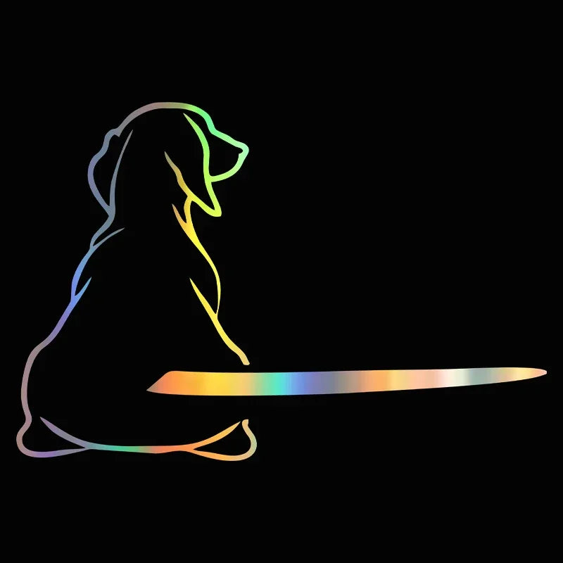 🐶 Dog Outline Car Wiper Sticker – Cute Pet Rear Window Decal 🚗