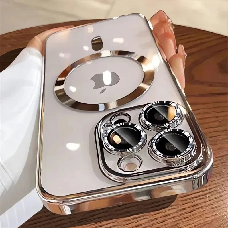 🛡️ Luxury Chrome Edge MagSafe Case – Premium Protection & Shine for iPhone