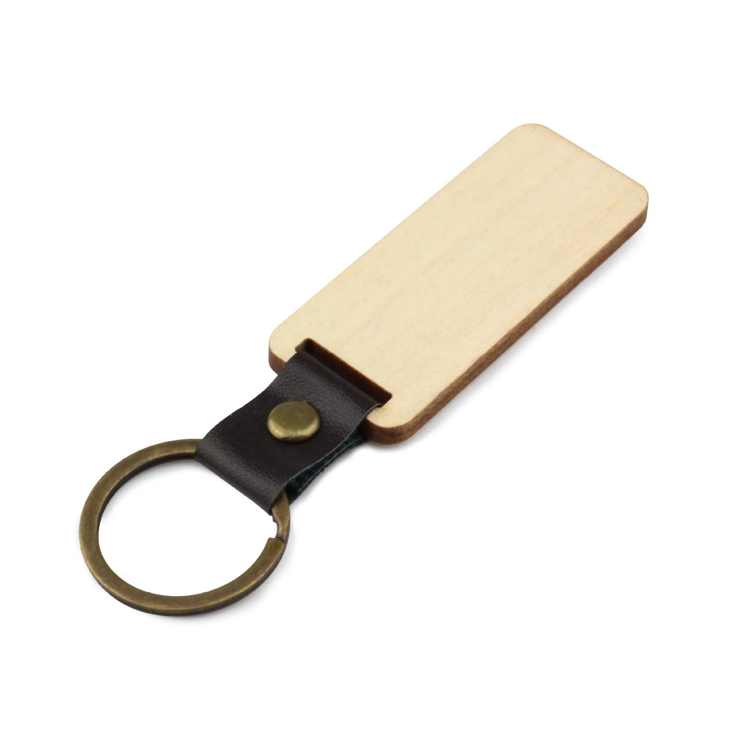 🪵 Custom Wooden Keychain – Personalized Logo or Name Gift 🎁