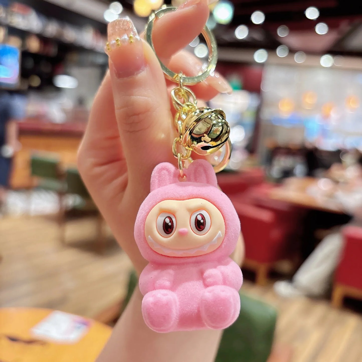 🐰 Cute Plush Bunny Keychain – Soft & Colorful