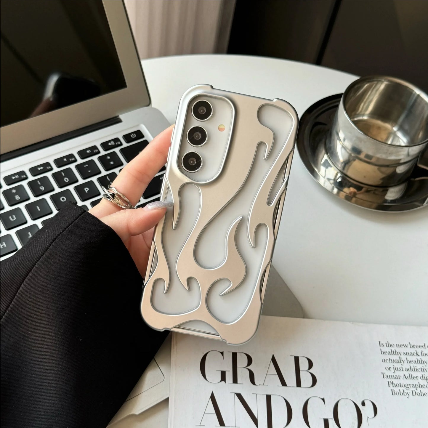 🔥 3D Flame Pattern Phone Case – Slim & Shockproof Style for Samsung