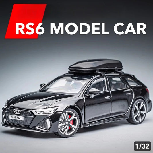 🖤 Audi RS6 Avant 1:32 Scale Diecast Model Car – Luxury Black Edition 🚘