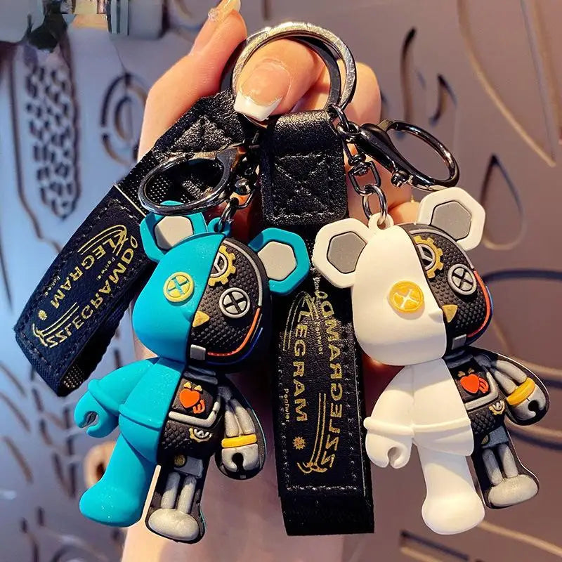 🧸 Cyber Bear Keychain – Futuristic Style with Personality!