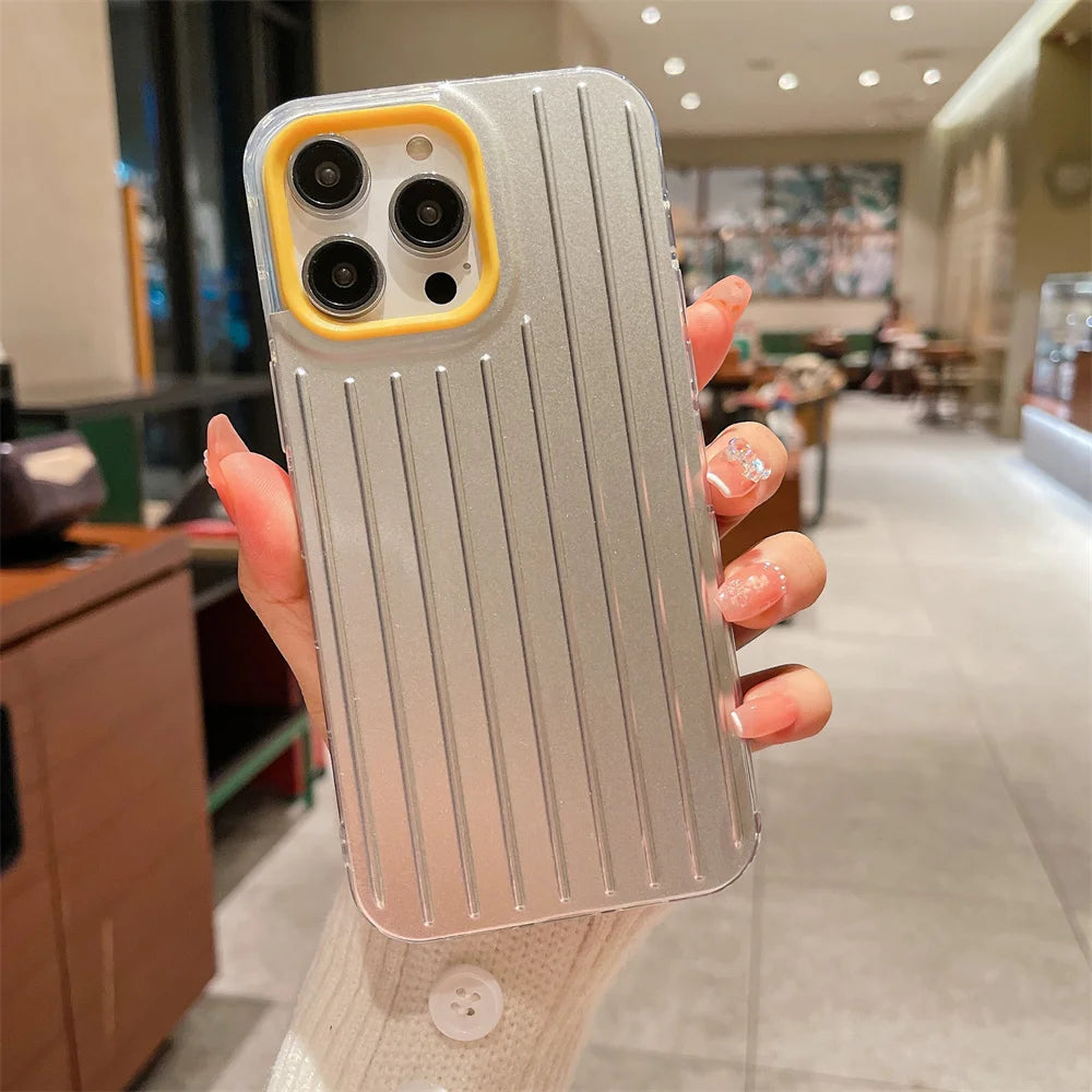 Stylish Business Luggage Case 📱✨ | Hard Shell 3D Design for iPhone