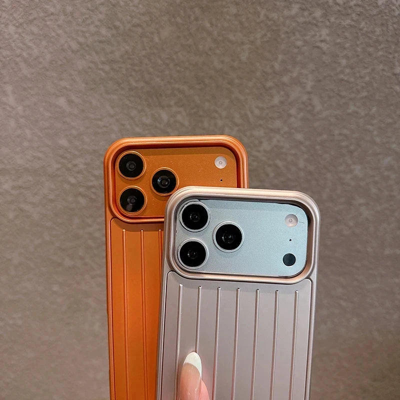 Luxury Suitcase Stripe Matte Phone Case for iPhone | Luggage Aesthetic Cover