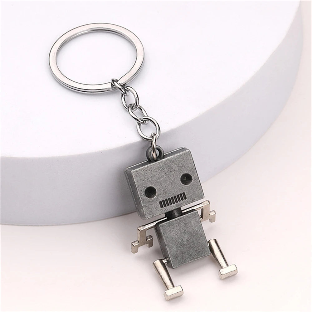 Vintage Metal Robot Keychain