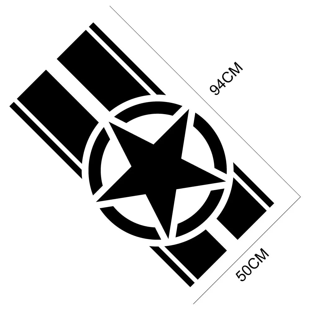 🛻 Pentagram Style Hood Decal – Dominate the Road with Bold Style! ⭐