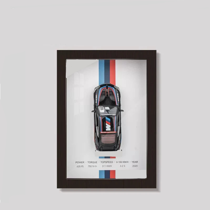 🖼️ 1:32 Framed 3D Sports Car Model – Metal Racing Art for Display & Gifts 🏁